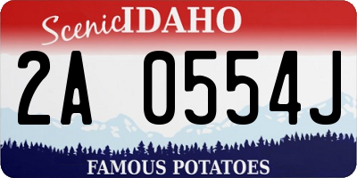 ID license plate 2A0554J