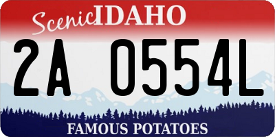 ID license plate 2A0554L