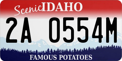 ID license plate 2A0554M