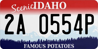 ID license plate 2A0554P