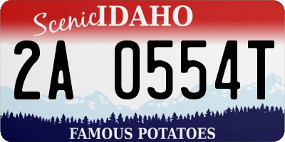 ID license plate 2A0554T