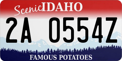 ID license plate 2A0554Z