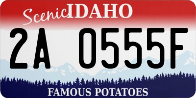 ID license plate 2A0555F
