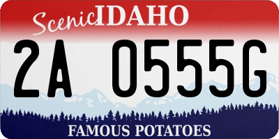 ID license plate 2A0555G