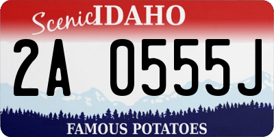 ID license plate 2A0555J