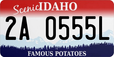 ID license plate 2A0555L