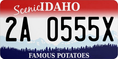 ID license plate 2A0555X