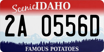 ID license plate 2A0556D