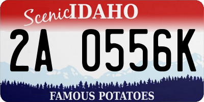 ID license plate 2A0556K