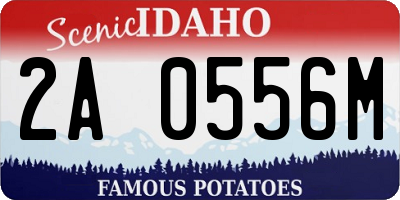 ID license plate 2A0556M