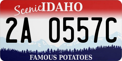 ID license plate 2A0557C