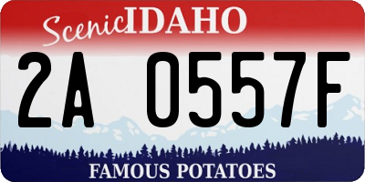 ID license plate 2A0557F