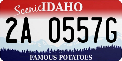 ID license plate 2A0557G
