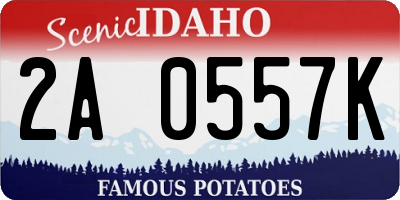 ID license plate 2A0557K