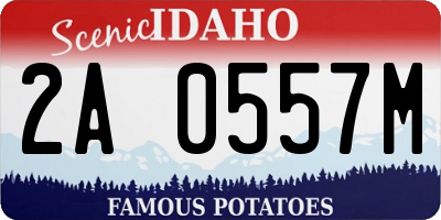 ID license plate 2A0557M