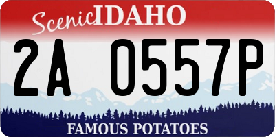 ID license plate 2A0557P