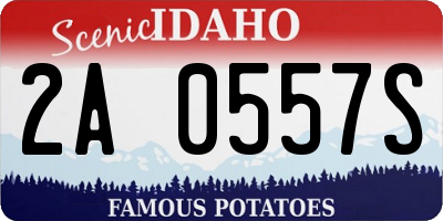 ID license plate 2A0557S