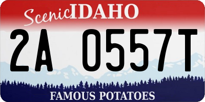 ID license plate 2A0557T