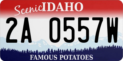 ID license plate 2A0557W