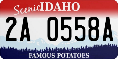 ID license plate 2A0558A