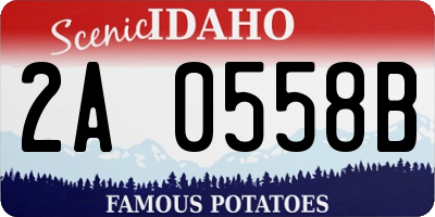 ID license plate 2A0558B