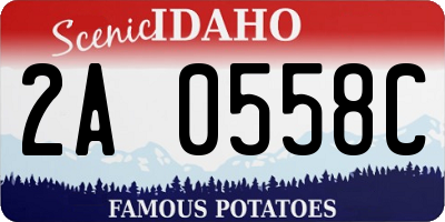 ID license plate 2A0558C