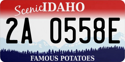 ID license plate 2A0558E