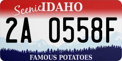 ID license plate 2A0558F