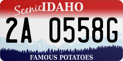 ID license plate 2A0558G