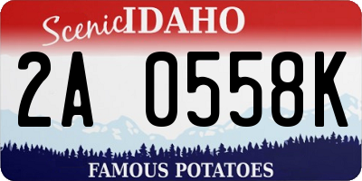 ID license plate 2A0558K
