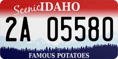 ID license plate 2A0558O