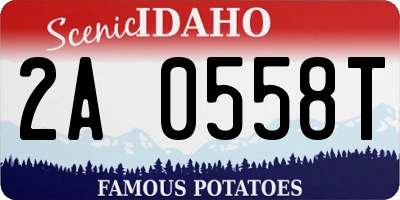 ID license plate 2A0558T