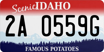 ID license plate 2A0559G