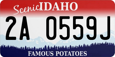 ID license plate 2A0559J