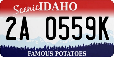 ID license plate 2A0559K
