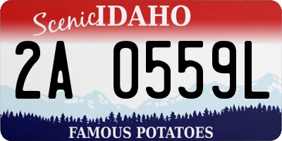 ID license plate 2A0559L