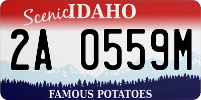 ID license plate 2A0559M
