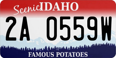 ID license plate 2A0559W
