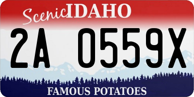 ID license plate 2A0559X