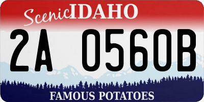 ID license plate 2A0560B