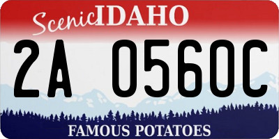 ID license plate 2A0560C