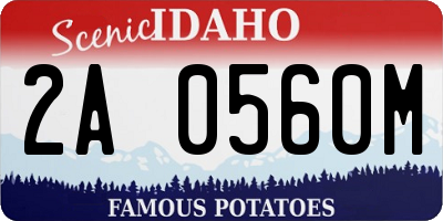 ID license plate 2A0560M
