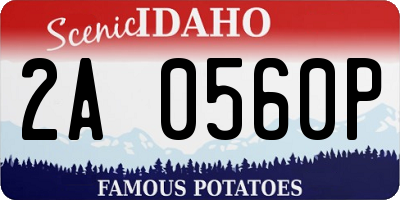 ID license plate 2A0560P