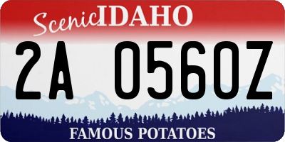 ID license plate 2A0560Z