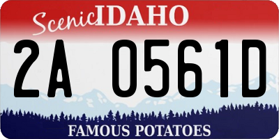 ID license plate 2A0561D