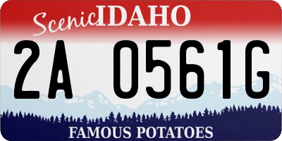 ID license plate 2A0561G