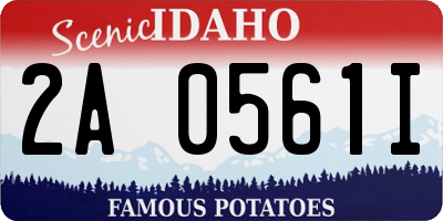 ID license plate 2A0561I