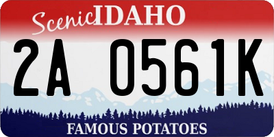 ID license plate 2A0561K