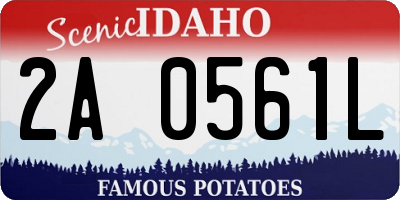 ID license plate 2A0561L