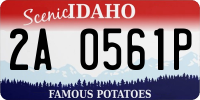 ID license plate 2A0561P